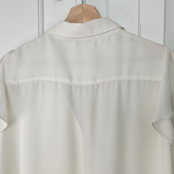 Calvin Klein XL Sleeveless Crepe Blouse Cream Off White - Picture 4 of 9